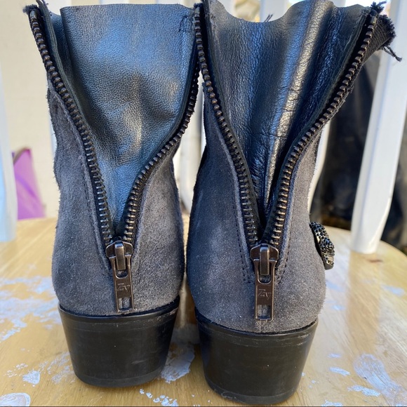 Zadig & Voltaire Teddy Boots Gray And Black 8 - Picture 5 of 13